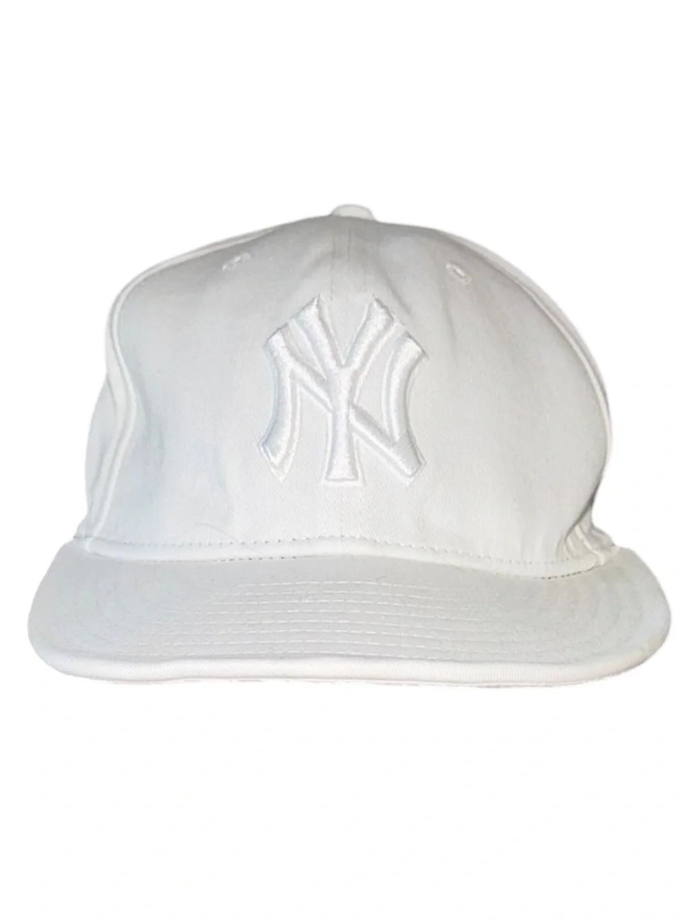 New Era Kids All-White Embroidered Logo Baseball Cap